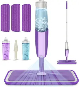 Spray Mops for Hardwood Floor Cleaning:  Floor Mop with 3 Washable Pads for Swiffer Powermop - Wet Mops with 2 Refillable Bottles - Home Commercial Dust Mop for Wood Laminate Ceramic Tiles