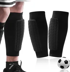 Soccer Shin Guards Shin Pads for Kids Youth Adult Calf Compression Sleeve with Honeycomb Pads, Lightweight Protective Soccer Shin Pads Gear for Football Baseball Boys, Girls