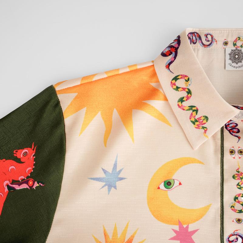 LikeMyChoice Women's Beauty Unique Print Long Sleeve Shirt & Elastic Waist Pants Set Casual Chic Breathable Fashion 2 Piece Outfit for Daily Wear 2 piece sets women outfits women matching sets women comfort sweat set Womenswear Clothes Loose