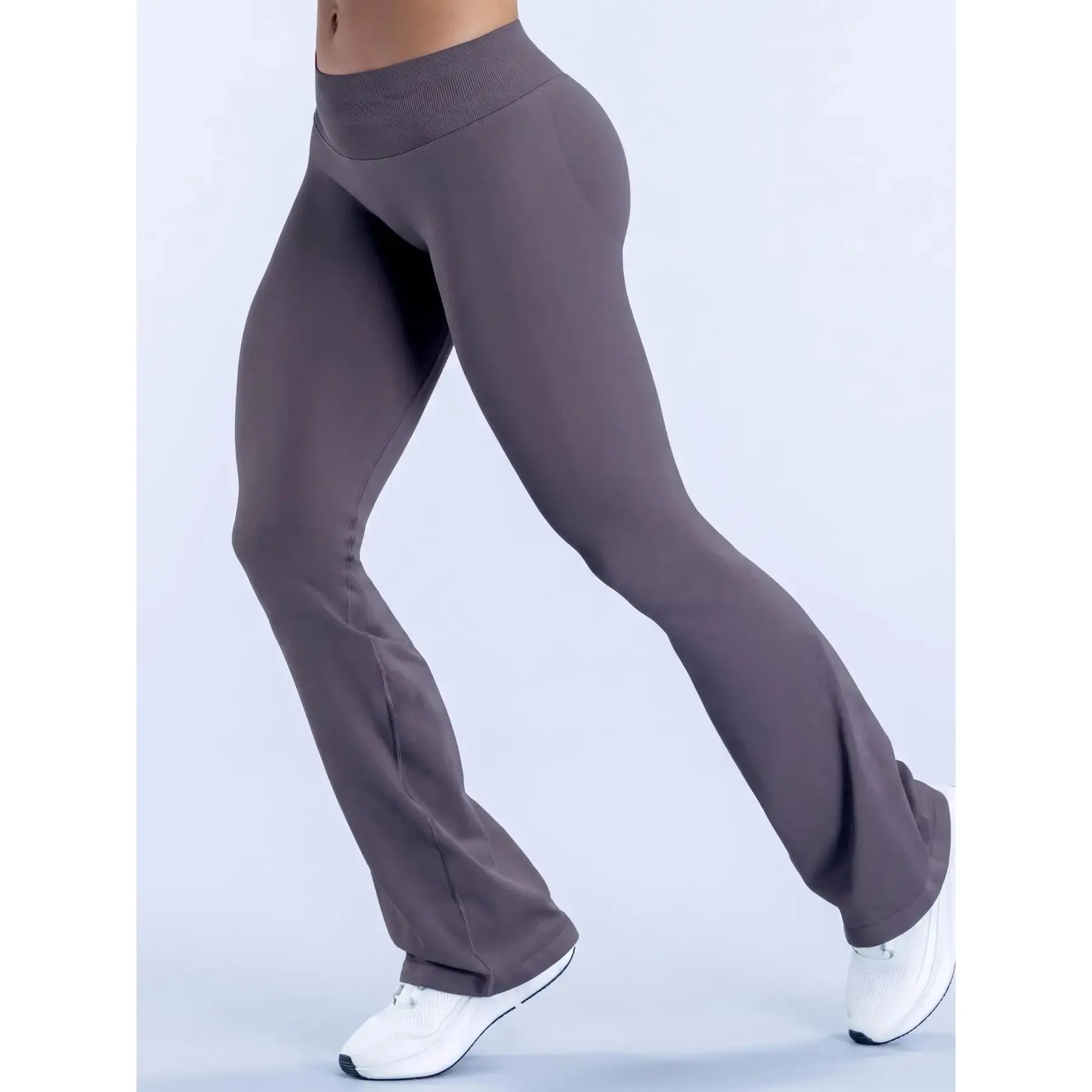 Flared Gym Leggings for Women Seamless Hidden Scrunch Butt Lift Workout Legging Flare Bootcut Yoga Pants High Waisted Leggings