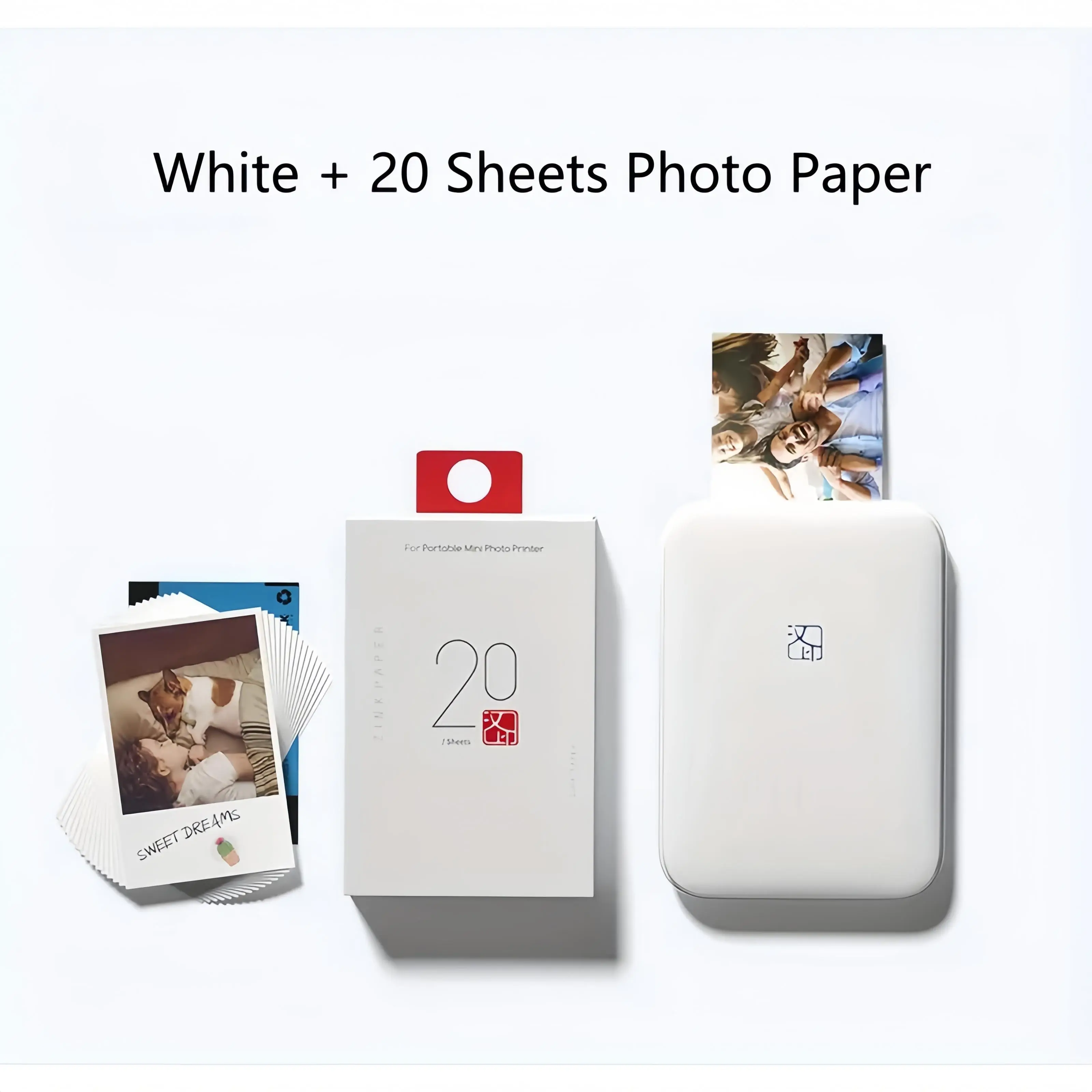 White + 20 photo paper sheets