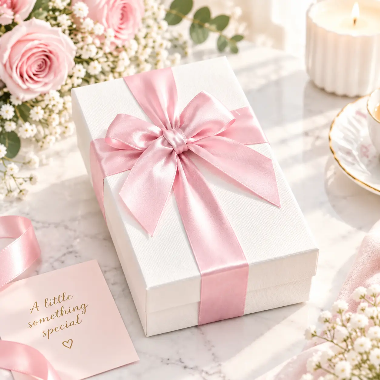 Pink Gift Box with Pink Satin Bow, Empty Luxury Present Box 15×9×6cm | Birthday, Mother’s Day, Valentine’s Day, Halloween & Christmas Gift Packaging for Her, Best Friend
