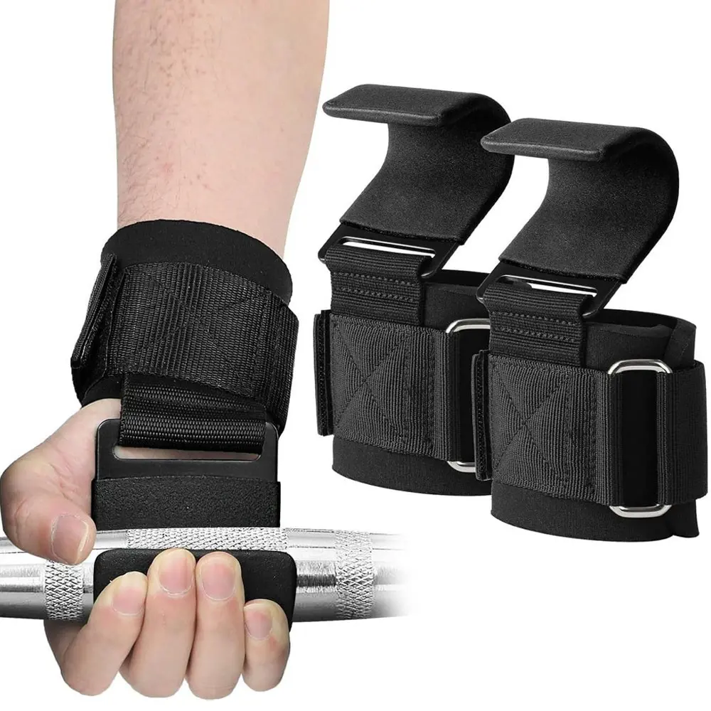 YYW1 Weightlifting Hook-Strap with Wrist Straps, Professional Grip Boost Gloves, Unisex Strength Training Equipment for Gym Workouts with Stability
