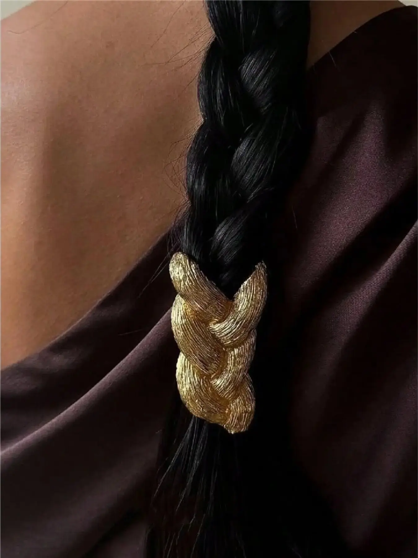 Women's Braided Metal Hair Tie with Tail Hook, High Elasticity Hair Accessory, Boho Hair Accessories, Multifunctional Hairstyle Band, Rubber Bands, Home Beauty Decor, Elastic Band Scrunchie, Hair Scrunchies