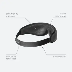 Ostrichpillow Eye Mask, Sleep Mask for Men Women 100% Blackout, No Pressure On Eyes, Soft & Breathable, Adjustable Fit, Travel Bag Included