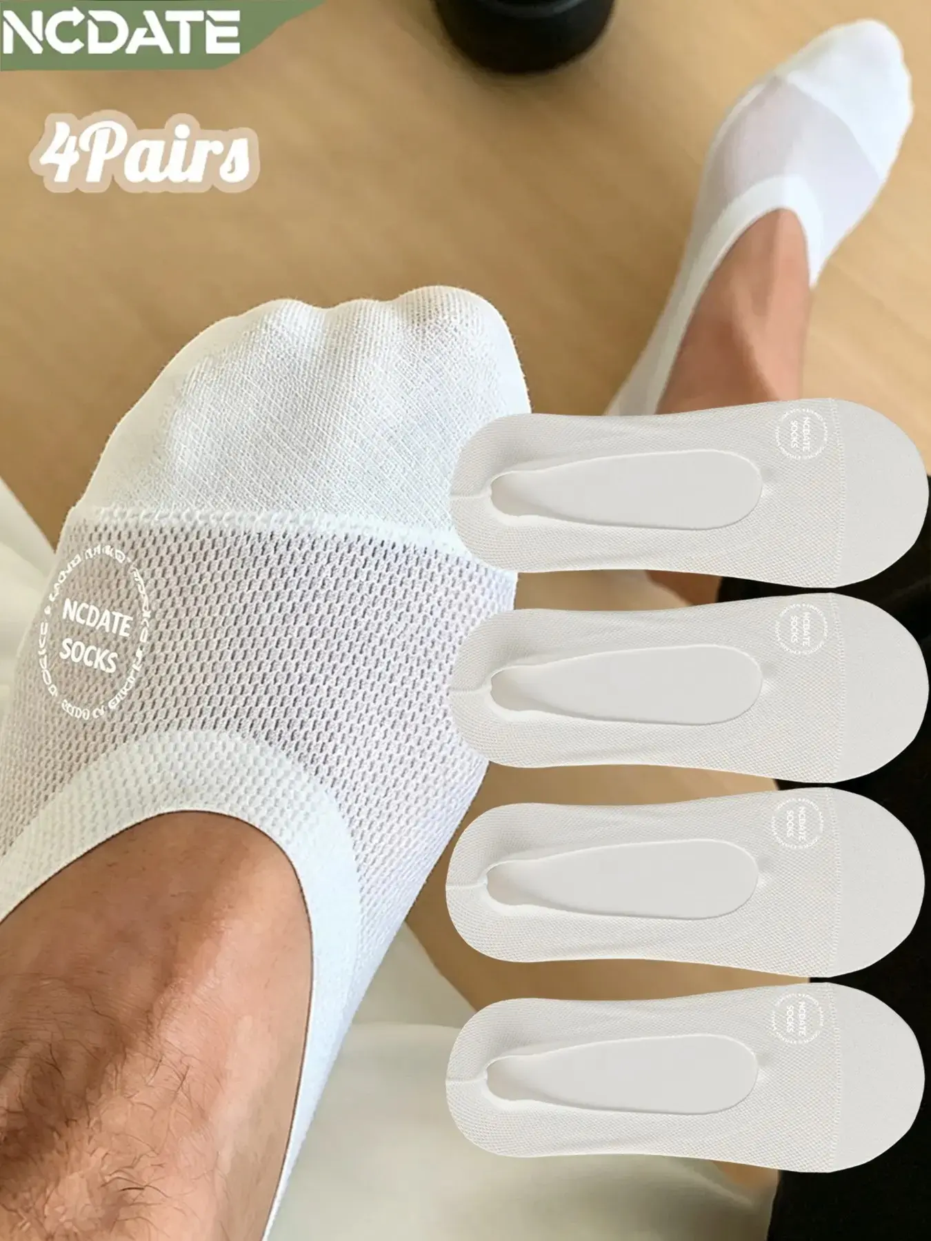 Men Women Gingham Patchwork Socks, Breathable Mesh Fabric, Soft Elastic Cotton Bottom, Anti-Slip Silicone Grips, Sock Set, Perfect Gift