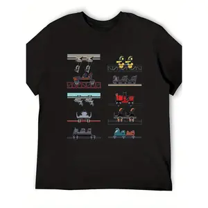 180g[10Men's Vintage Alton Tower Roller Coaster Pattern T-Shirt - Classic Roller Coaster Design (Alton Tower, Alton Tower, Alton Tower) - Soft and breathable, loose fit, suitable for theme park enthusiasts, birthday party attire - Suitable for all seasons