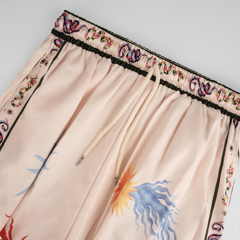 LikeMyChoice Women's Beauty Unique Print Long Sleeve Shirt & Elastic Waist Pants Set Casual Chic Breathable Fashion 2 Piece Outfit for Daily Wear 2 piece sets women outfits women matching sets women comfort sweat set Womenswear Clothes Loose