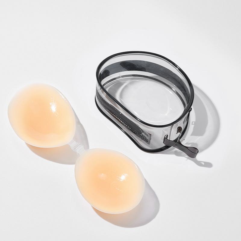 Women's BonaSi Silicone Bra Pads - Invisible Push-Up Accessories for Large & Small Busts, Glossy Lady Backless Wear (Wedding, Daily Use)