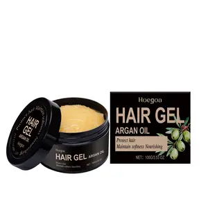 Hoegoa Unisex Argan Oil & Hyaluronic Acid Styling Gel - Hair Care Product for Curly Hair, Shaping, Glossy Finish