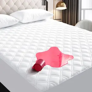 Quilted Waterproof Mattress Protector with Pillowcases – 6-16" Deep Pocket, Noiseless & Breathable – Soft, Machine Washable, Stain-Resistant – Twin/Full/Queen/King  impermeable colchon