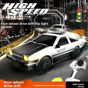 2.4G Drift High-Speed Remote Control Car, AE86 Four-Wheel Drive Racing Car, Multiplayer Racing Sports Car Model, RC Toy Car, Children's and Adults' Toy,