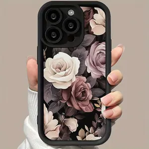 Creative abstract rose painted pattern frosted anti-fall phone case,for iPhone 17 Pro Max Phone Case 17 Air 16 E 15 Plus 14 13 12 11 X XS, Samsung Galaxy S26 Ultra S22 S23 FE S24 Plus S25 ULTRA FE Plus A54 53 52 36 35 34 33 Note 20 Ultra