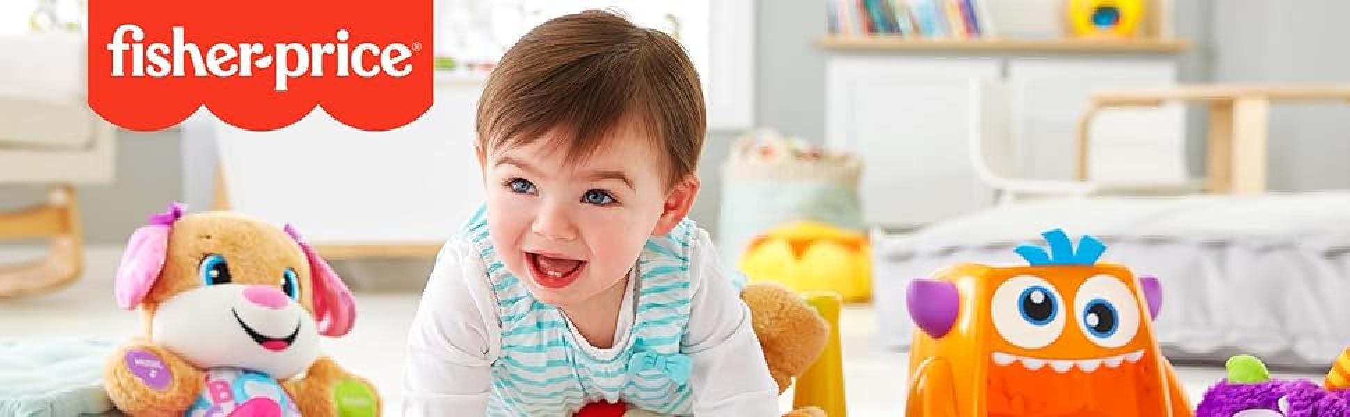 Fisher-Price Baby’s First Blocks & Rock-a-Stack Toy Set, Bucket of 10 Shapes & Ring Stacking Activity for Developmental Play Ages 6+ Months (Exclusive)