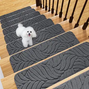 Stair Treads Non Slip for Wooden Steps, 8" X 30" (15-Pack) Stair Runner Carpet Treads Indoor with Reusable, Stairslide Carpets Rugs Safety Mats for Elders, Kids & Dogs