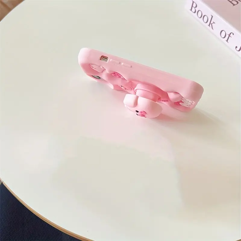 2024Cute Bracket Big Head Pig Mobile Phone Case Suitable for Samsung Galaxy A55 A54 A53 A51 A50 A30S A35 A32-4G A25 A24 A15 A13 A12 S24Ultra S23 S21FE2025