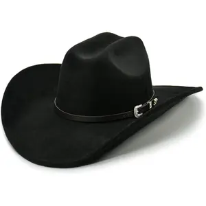 Cowboy Hat for Women and Men with Shapeable Wide Brim - Felt Cattleman Western Hats for Cowboys and Cowgirls
