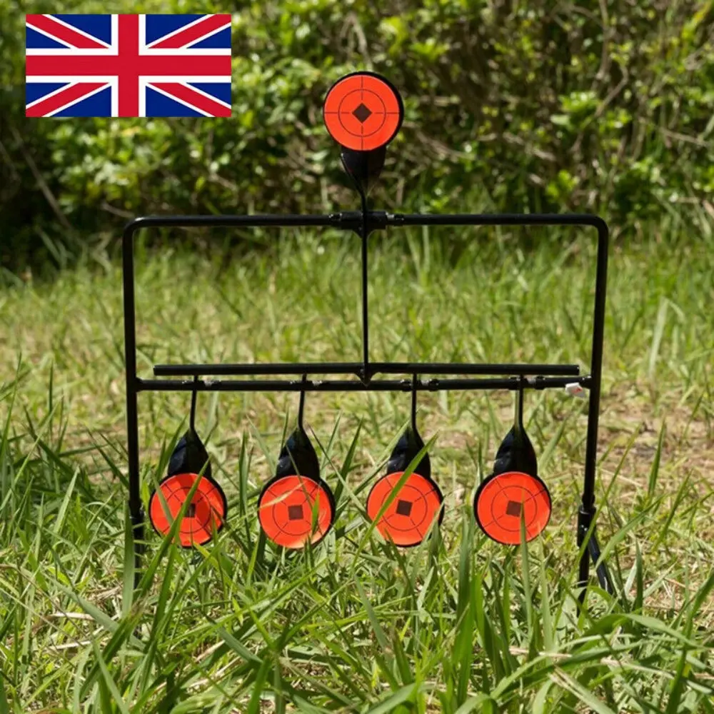 5x Targets Self Resetting Spinning Air Gun Rifle Shooting Metal Swing ...