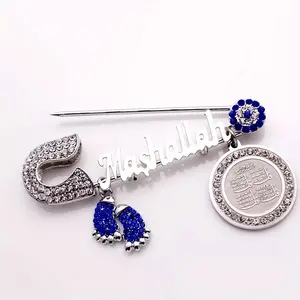 A Piece Of Islamic Muslim Quran Fatima Hand Pendant Brooch For Men And Women'S Clothing Accessories