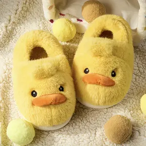 Children's Girls and, Cute Cartoon Indoor Home Shoes, Warm Plush Kids