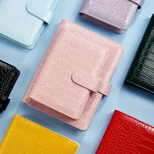 A5 Vegan-Leather 6-Ring Binder Shell,Magnetic Snap,Refillable Cash-Budget Cover,Gift,No Inserts