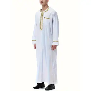 jubbah men arabic kaftan muslim men clothes Ramadan Men'S Saudi Arabic Thobe, Dishdasha Long Sleeve, Kandora Ramadan Clothing, Ramadan, Eid Al Adha, Eid Al-Adha Men'S Thobe Kaftan Costume, Kandoura For Men, Moroccan Thobes, Kaftan Clothes