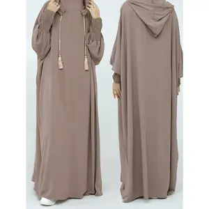 [Ramadan | Elegant] Ramadan Elegant Women's Loose-Fitting Hooded Long Tunic |   Featuring Batwing Sleeves