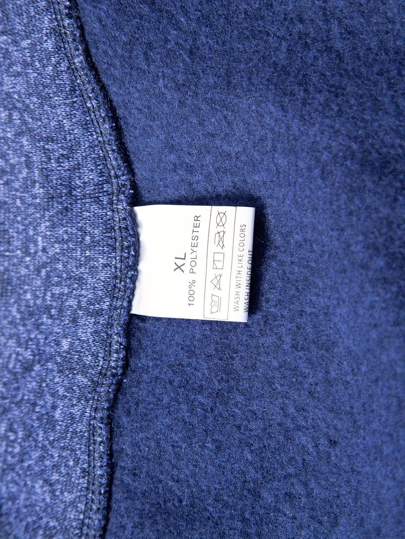 3-Pack Men'S Fleece-Lined Half-Zip Sweatshirts, Casual Solid Color Pullovers with Stand Collar, Long Sleeve, Polyester 100%, Slight Stretch, Knit Fabric, 210g/m², for Fall/Winter, Hiking & Outdoor, Regular Fit