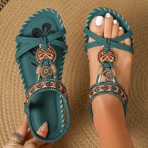 [Bohemian Sandals] Elegant Comfortable Bohemian Style Women's Fashion Handmade Synthetic Cover Sandals 2025 New Summer All-match Outdoor