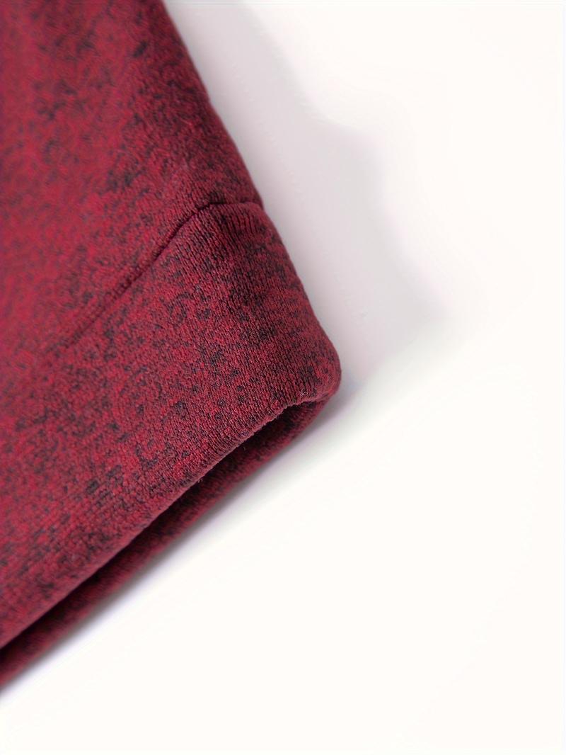 3-Pack Men'S Fleece-Lined Half-Zip Sweatshirts, Casual Solid Color Pullovers with Stand Collar, Long Sleeve, Polyester 100%, Slight Stretch, Knit Fabric, 210g/m², for Fall/Winter, Hiking & Outdoor, Regular Fit