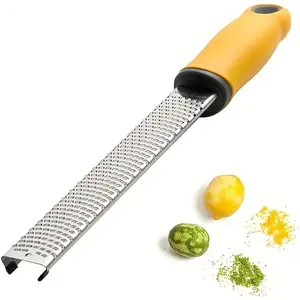 2025 HOT Stainless Steel Multi-functional Zester Grater - 1count Manual Lemon Zester, Cheese Grater, Ginger Shredder, Kitchen Tool for Vegetables and Garlic