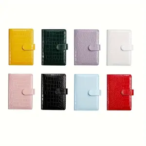 A5/A6 PU Leather Binder Budget 6 Ring Notebook With Stylish Design, Personal Organizer Binder Cover With Magnetic Buckle Closure Cover Of Cash Budget Folder Office Stationery Supplies Desk Accessories Pencil Holder Desk Tidy Desk Tidy