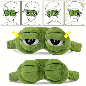 Soft & Comfortable Frog-Shaped Sleep Mask - Alcohol-Free, Suitable for All Skin Types, Ideal for Travel & Naps